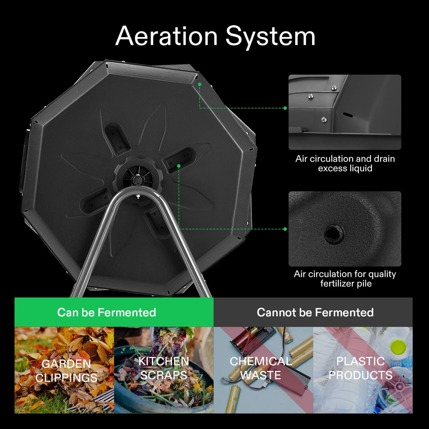 Tumbling Composter Dual Rotating Batch Compost Bin 43 Gallon Orange 4 Tumbling Composter Dual Rotating Batch Compost Bin 43 Gallon Orange - Image 4
