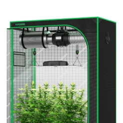 Standard Grow Tent Kit GIY-52 5x2, 3-Plant Complete System, With 200W VS2000 LED Grow Light, And 6-inch Ventilation Combo