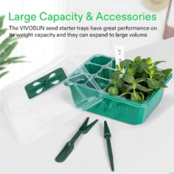 6-Pack Seed Starter Trays, 240-Cell Seed Starter Kit With Humidity Dome -Smart Planting Store 08bf69bd2fb60427c05fdd9ac52dbc32