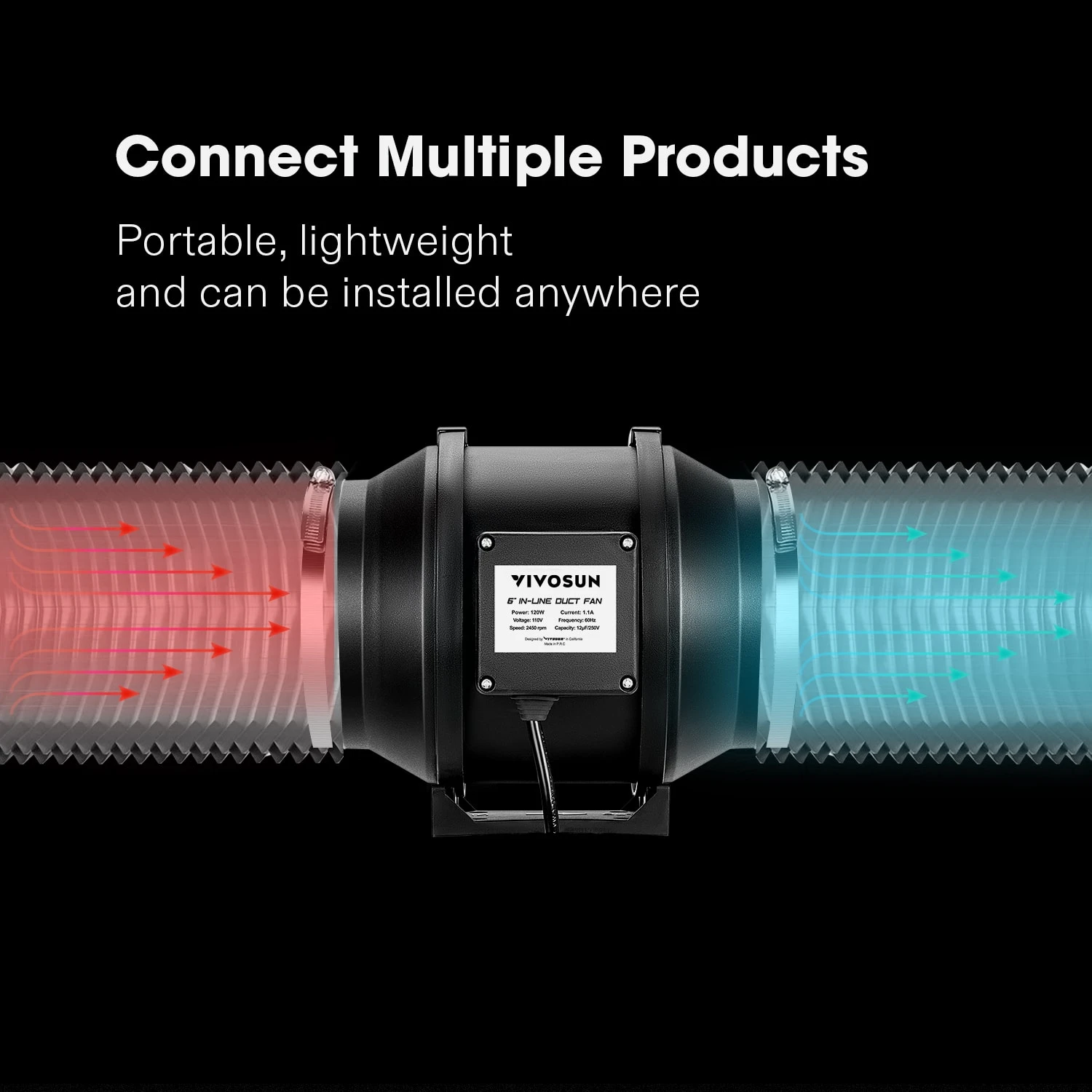 2-Pack Non-Insulated Flex Air Aluminum Ducting For HVAC Ventilation 5 2-Pack Non-Insulated Flex Air Aluminum Ducting For HVAC Ventilation - Image 5