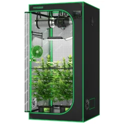 Smart Grow Tent Kit GIY-SGS-44 4x4, 4-Plant Complete System, With WiFi E42A Controller, 2x 200W AeroLight Wing LED Grow Light, 6-inch AeroZesh S6 Ventilation Combo, And AeroWave E6 Clip-on Fan -Smart Planting Store 20bf9e35b34b6702c6c61f946a2bcae3 5