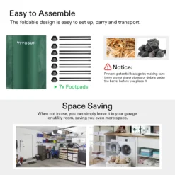 Collapsible Rain Barrel, 132 Gallon, Black 10 Collapsible Rain Barrel, 132 Gallon, Black -Smart Planting Store 22e0666003e35dc189080651a0289bcf