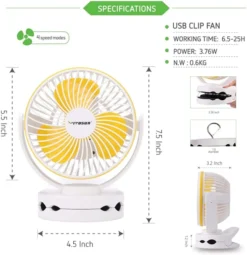 USB Powered Clip Fan -Smart Planting Store 276d4b6791142dac97263518