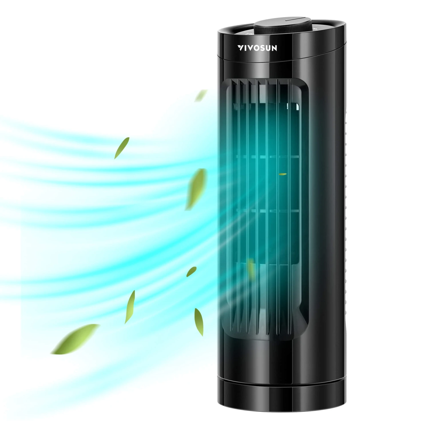 13'' Bladeless Table Tower Fan, With 3 Speeds And 70°Oscillation, Portable And Compact, Quiet Cooling Fan For Home And Office, Black 1 13'' Bladeless Table Tower Fan, With 3 Speeds And 70°Oscillation, Portable And Compact, Quiet Cooling Fan For Home And Office, Black