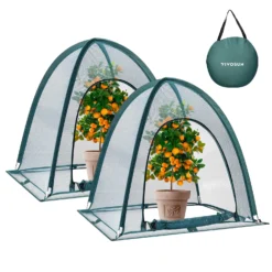 Garden Netting Cover, 28 X 28 X 32 Inch With Zip Entry, 2-Pack, Green