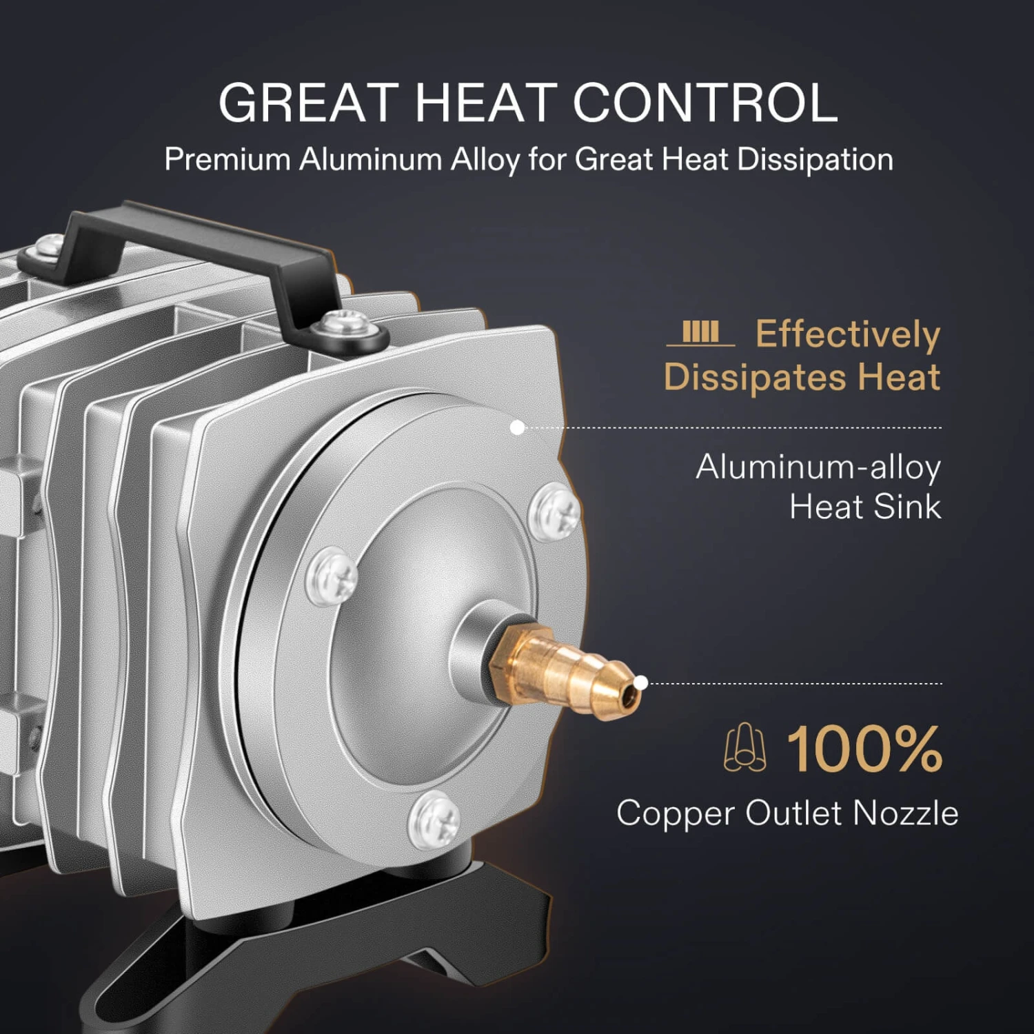 55W 1427 GPH Commercial Air Pump 90L/min 12 Outlet 5 55W 1427 GPH Commercial Air Pump 90L/min 12 Outlet - Image 5