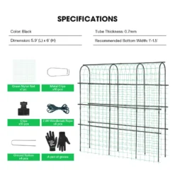 Arch Trellis For Climbing Plants, 7Ft., Black 12 Arch Trellis For Climbing Plants, 7Ft., Black -Smart Planting Store 330ca6947d8a52847440180f13cc6963