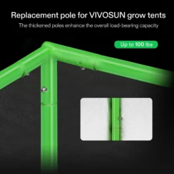 16mm Grow Tent Pole-C For 3*3 Tent 1-Piece, Only For VIVOSUN Grow Tents -Smart Planting Store 338d0c4783947962df3e8114a93f1c3f