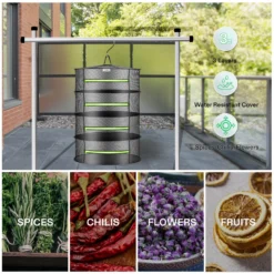 3-Layer Mesh Drying Rack Hanging Design With Green Zippers 13 3-Layer Mesh Drying Rack Hanging Design With Green Zippers -Smart Planting Store 33eedf078f88f455c3e35cf0aa464d1c 2