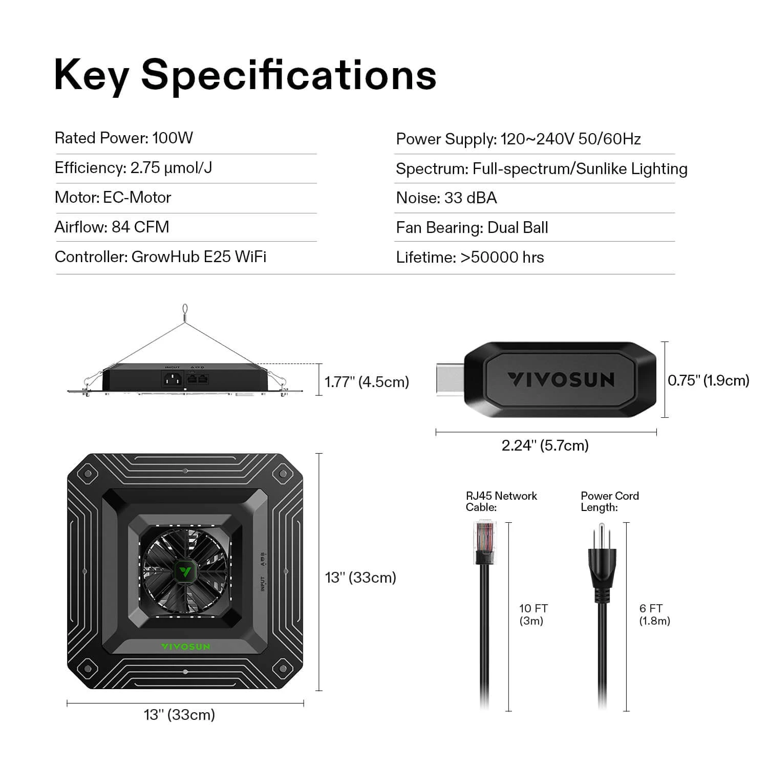 AeroLight Wing AW200SE LED Grow Light W/ GrowHub E25 Controller 7 AeroLight Wing AW200SE LED Grow Light W/ GrowHub E25 Controller - Image 7