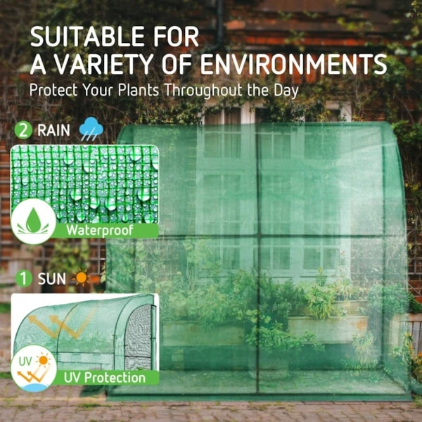 Mini Lean-to Green House, 39.3x78.7x82.6-Inch Portable Wall 6 Mini Lean-to Green House, 39.3x78.7x82.6-Inch Portable Wall - Image 6