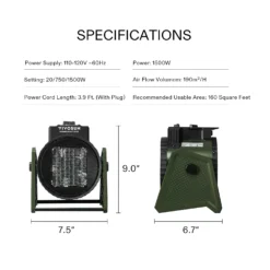 Portable Greenhouse Heater, 1500W/750W Electric Heater With 3 Modes For Fast Heating -Smart Planting Store 3d0db02f503918dbaf6d28e1d4f10d0c 1