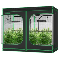Standard Grow Tent Kit GIY-84 8x4, 8-Plant Complete System, With 2x 400W VS4000 LED Grow Light, And 8-inch Ventilation Combo