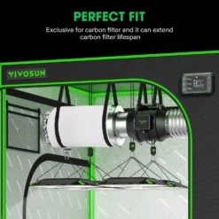 Black Prefilter For 8-Inch Carbon Filter, 2 Pack -Smart Planting Store 46bf7a9e795ddff24053692e15d0ece3