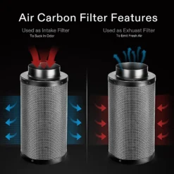 8-Inch 720 CFM Inline Duct Fan Kit With Black Carbon Filter And Ducting -Smart Planting Store 48976abf96a19637926c9eb244472d28