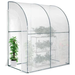 Mini Lean-to Greenhouse, 39x79x83-Inch
