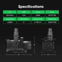 Submersible Water Pump 8190 GPH -Smart Planting Store 4f13884e94b27a5c3ecbd299f760af6b