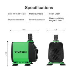 800GPH Submersible Pump(3000L/H, 24W) 9 800GPH Submersible Pump(3000L/H, 24W) -Smart Planting Store 500947663ba138a30575a1b101a1441b