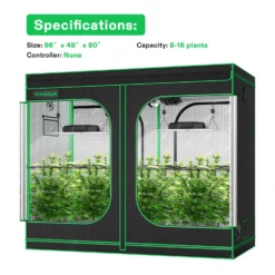 Standard Grow Tent Kit GIY-84 8x4, 8-Plant Complete System, With 2x 400W VS4000 LED Grow Light, And 8-inch Ventilation Combo 15 Standard Grow Tent Kit GIY-84 8x4, 8-Plant Complete System, With 2x 400W VS4000 LED Grow Light, And 8-inch Ventilation Combo -Smart Planting Store 5646246eda880b5de2b8f835dd2c0025