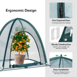 Garden Netting Cover, 28 X 28 X 32 Inch With Zip Entry, 2-Pack, Green -Smart Planting Store 56bdecb4c84792dbab1bf0c1d5e55b5f