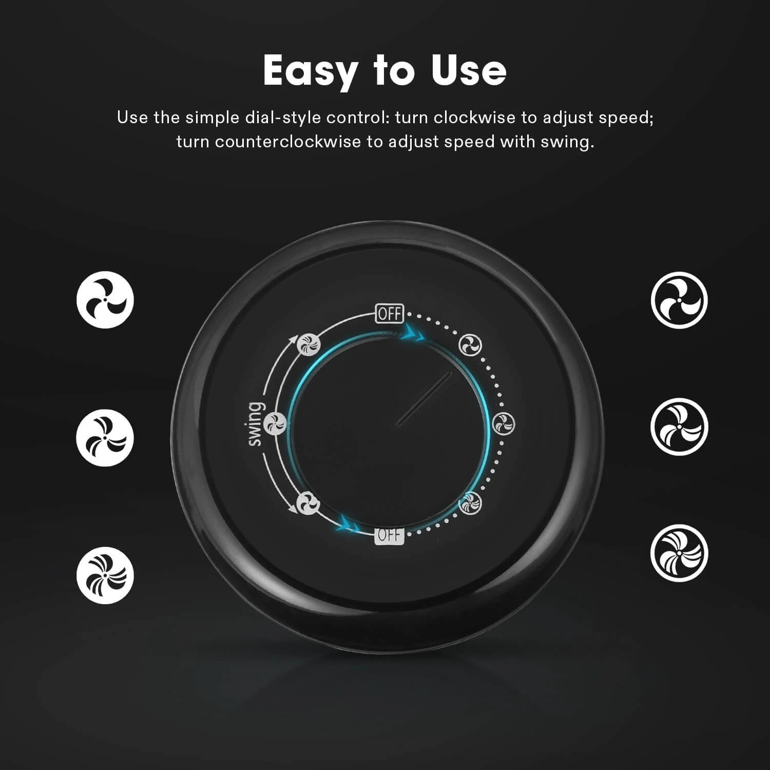 13'' Bladeless Table Tower Fan, With 3 Speeds And 70°Oscillation, Portable And Compact, Quiet Cooling Fan For Home And Office, Black 3 13'' Bladeless Table Tower Fan, With 3 Speeds And 70°Oscillation, Portable And Compact, Quiet Cooling Fan For Home And Office, Black - Image 3