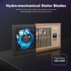 Quiet Register Booster Fan 4”×10”, Cooling Heating AC Vent Booster Fan, White -Smart Planting Store 5772464f08908689fd62d31fe22ed23f