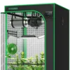 Smart Grow Tent Kit GIY-SGS-44 4x4, 4-Plant Complete System, With WiFi E42A Controller, 2x 200W AeroLight Wing LED Grow Light, 6-inch AeroZesh S6 Ventilation Combo, And AeroWave E6 Clip-on Fan