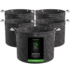 7 Gallon Grow Bags 5-Pack Black Thickened Nonwoven Fabric Pots With Handles, Multi-Purpose Rings