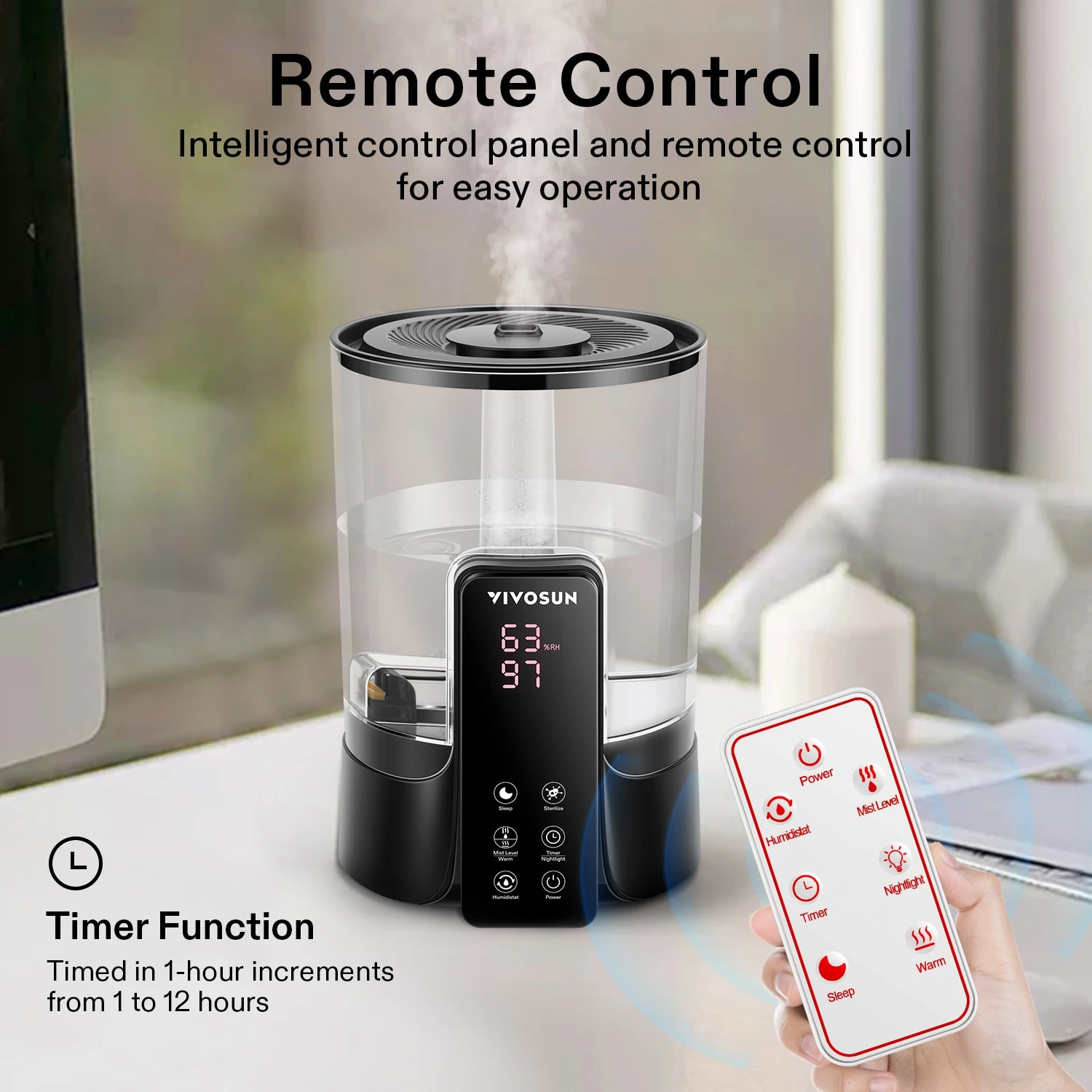 6L Cool & Warm Mist Humidifier 6 6L Cool & Warm Mist Humidifier - Image 6