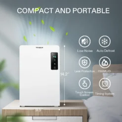 Electric Mini Dehumidifier With 2200ml Tank -Smart Planting Store 6ab65afc8bc9b3a1f5554eebfeb9907d