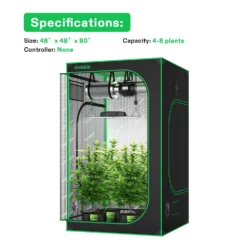 Standard Grow Tent Kit GIY-44 4x4, 4-Plant Complete System, With 200W VS2000 LED Grow Light, And 6-inch Ventilation Combo -Smart Planting Store 6b664ad0790d236773cb99033bc8cbb3