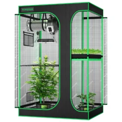 Standard 2-in-1 Grow Tent Kit GIY-43 4x3, 2-Plant Complete System, With 100W VS1000 LED Grow Light, And 4-inch Ventilation Combo -Smart Planting Store 6ce8cf971e1f580f2540657ed1643e9e
