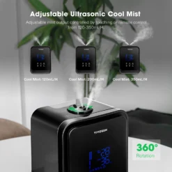 Air Humidifier 4.5L 2-in-1 Cool & Warm Mist Humidifier, Indoor Ultrasonic Humidifier With Essential Oil Box & Remote Control For Bedrooms, Offices, Plants, Babies, Dryness, And Skincare -Smart Planting Store 6e7248ac6dd4ce7be2f323cdaee0feb2