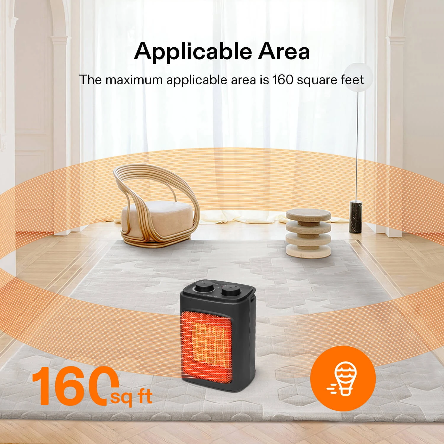 Space Heater For Indoor Use, 1500W, 4 Modes For Year-round Use 4 Space Heater For Indoor Use, 1500W, 4 Modes For Year-round Use - Image 4