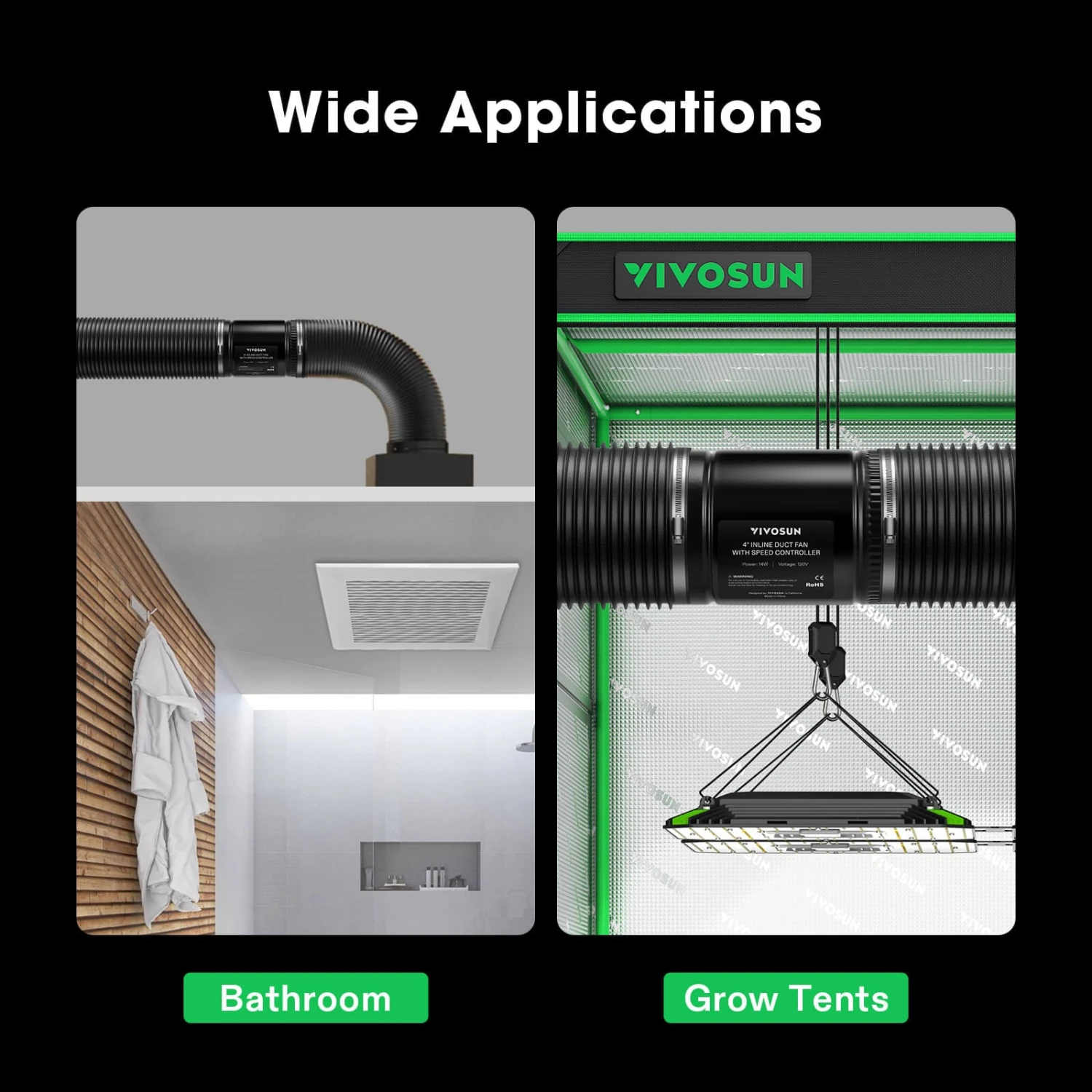 Inline Booster Duct Fan 6” 275 CFM With Speed Controller 6 Inline Booster Duct Fan 6” 275 CFM With Speed Controller - Image 6