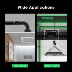 Inline Booster Duct Fan 4” 106 CFM With Speed Controller -Smart Planting Store 733266ef9cf46d796b03108c530232be 2