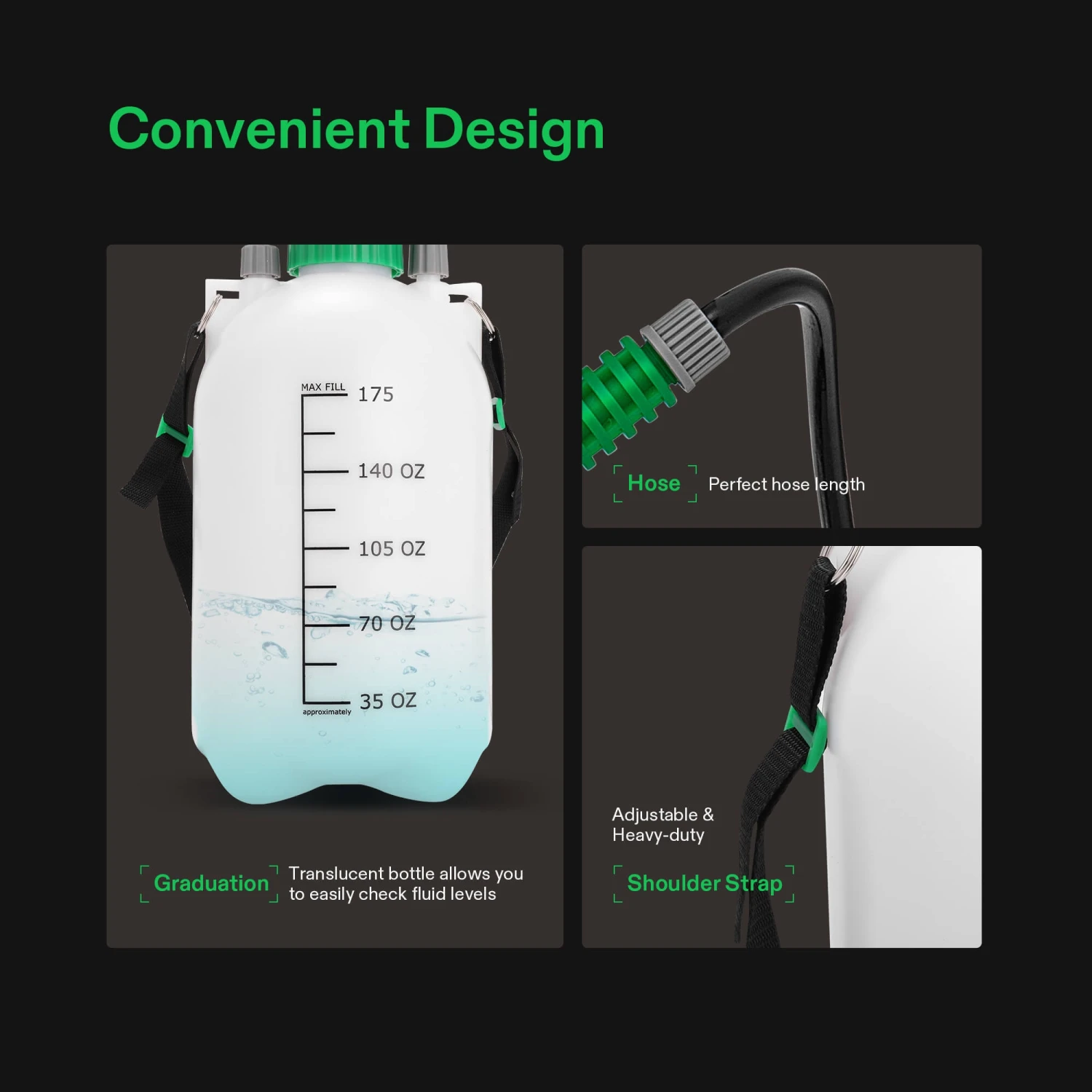 1.3 Gallon Pressure Sprayer 3 Water Nozzles With Adjustable Shoulder Strap 6 1.3 Gallon Pressure Sprayer 3 Water Nozzles With Adjustable Shoulder Strap - Image 6