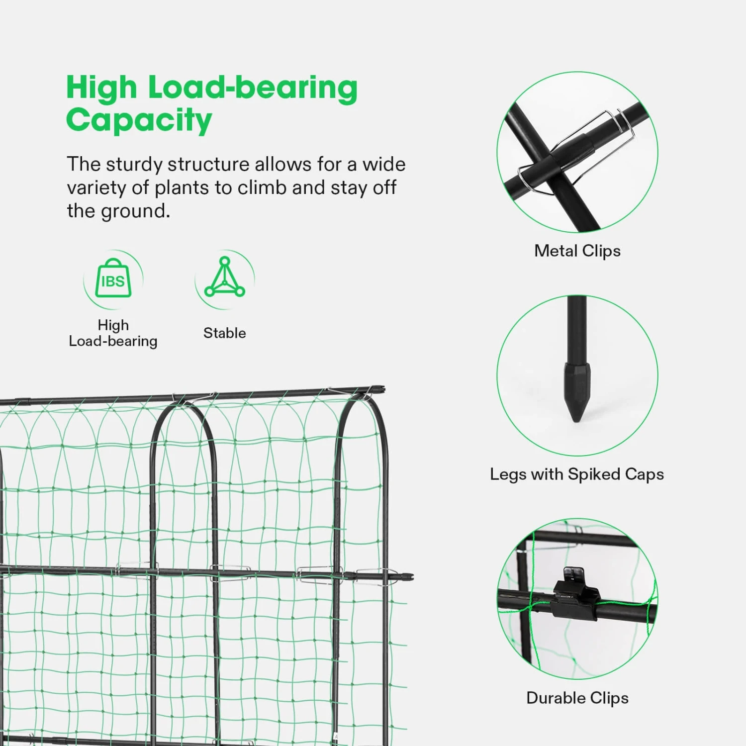 Arch Trellis For Climbing Plants, 7Ft., Black 4 Arch Trellis For Climbing Plants, 7Ft., Black - Image 4
