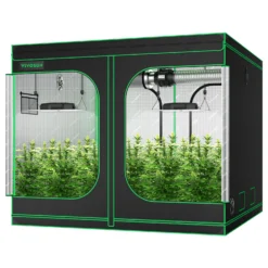 Standard Grow Tent Kit GIY-88 8x8, 16-Plant Complete System, With 2x 400W VS4000 LED Grow Light, And 8-inch Ventilation Combo