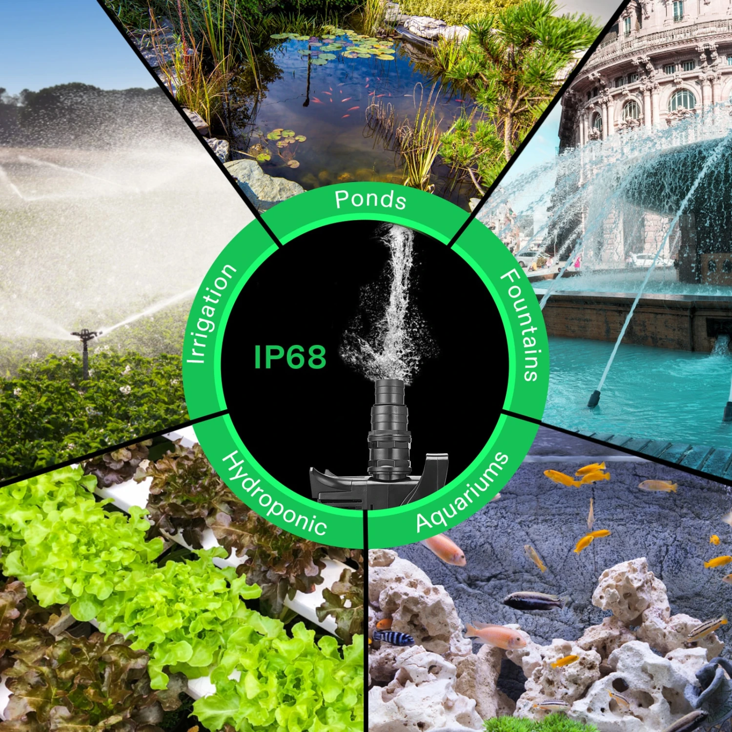 Submersible Water Pump 5284 GPH 400W For Pond Waterfall Fish Tank Statuary Hydroponic 7 Submersible Water Pump 5284 GPH 400W For Pond Waterfall Fish Tank Statuary Hydroponic - Image 7