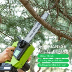 10" Cordless Chainsaw With 2Pcs 20V Rechargeable 2000mAh Batteries And Fast Charger -Smart Planting Store 823e53144bda97e3742606e5b765379f