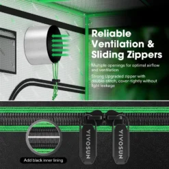 R556 Roof 5x5 Mylar Grow Tent, 60″ X 60″ X 72″ -Smart Planting Store 83b09642daa712d3120fba848e4e3f19 1