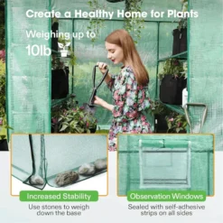 56″x28″x76″ Mini Walk-in Green House 9 56″x28″x76″ Mini Walk-in Green House -Smart Planting Store 85ad877718b413edaa9f2045