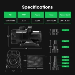 3700 GPH Submersible Water Pump With Barrier Bag, 300W -Smart Planting Store 86653e73a4cdb07496f0c424b76d115c 1