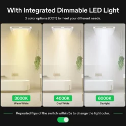 Bathroom Ventilation And Exhaust Fan With LED Light, 4 Inch, 110 CFM -Smart Planting Store 8e9a04324658bb397799a2396555a9e8