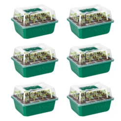 6-Pack Seed Starter Trays, 240-Cell Seed Starter Kit With Humidity Dome