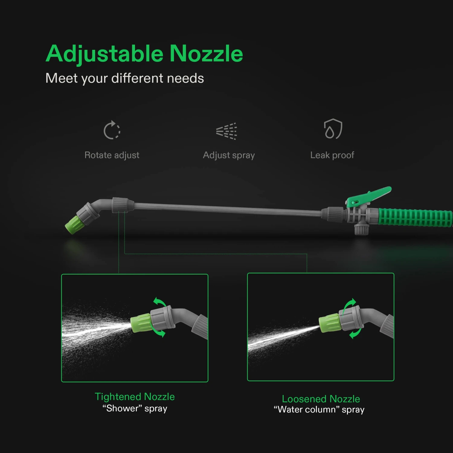 1.3 Gallon Pressure Sprayer 3 Water Nozzles With Adjustable Shoulder Strap 2 1.3 Gallon Pressure Sprayer 3 Water Nozzles With Adjustable Shoulder Strap - Image 2