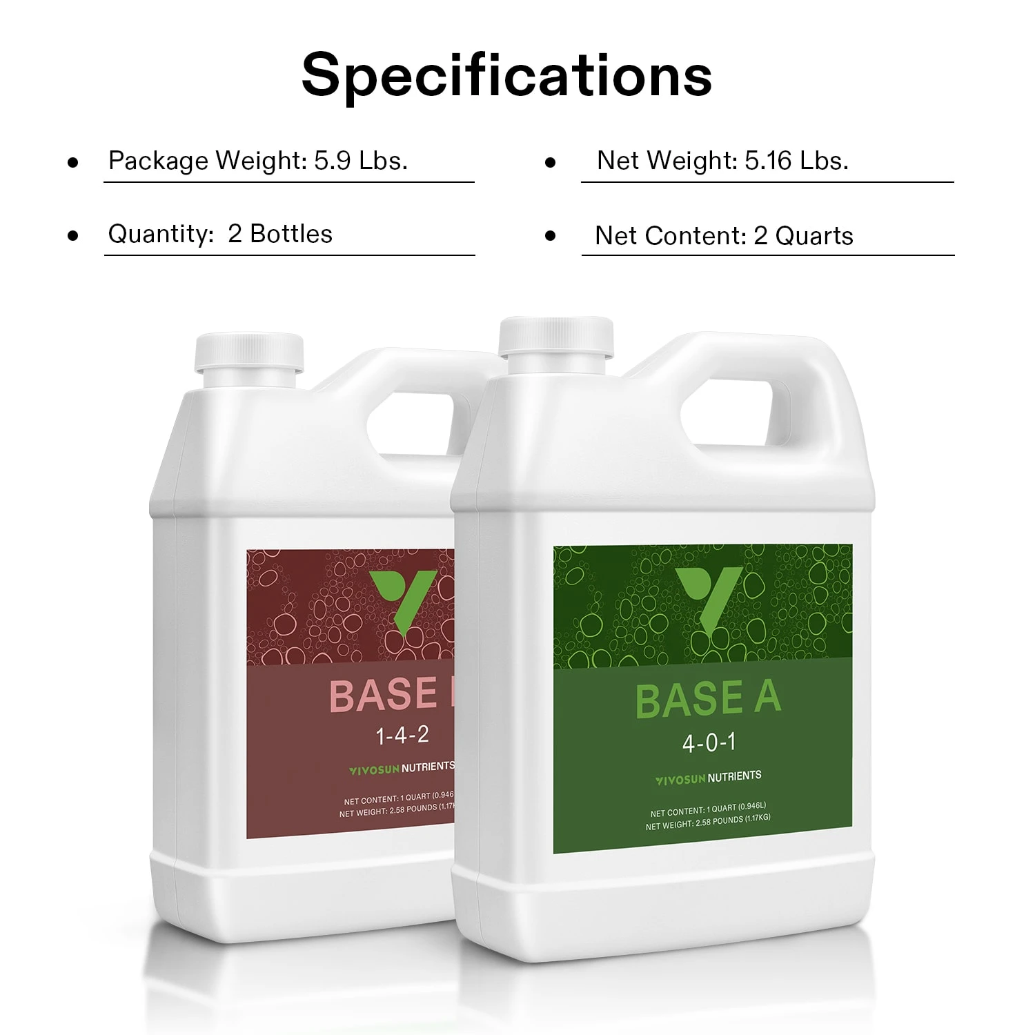 Nutrients Base A & B Bundle, Liquid Fertilizer Supports Vegetative And Flowering Stage 2 Nutrients Base A & B Bundle, Liquid Fertilizer Supports Vegetative And Flowering Stage - Image 2