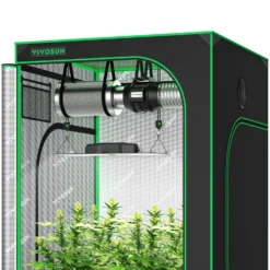 Standard Grow Tent Kit GIY-44 4x4, 4-Plant Complete System, With 200W VS2000 LED Grow Light, And 6-inch Ventilation Combo