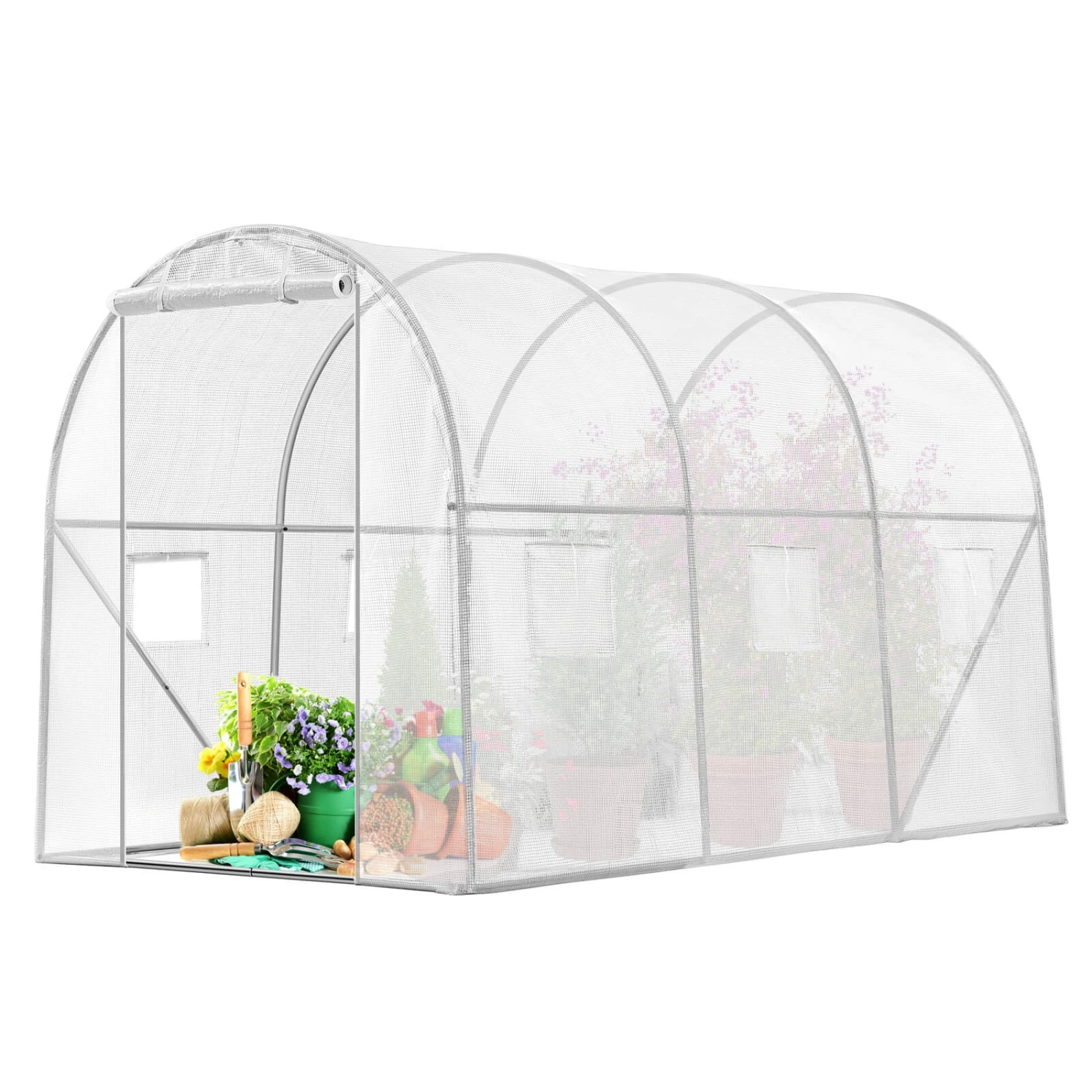 10x7x7 Ft. Large Walk In Greenhouse Tunnel Garden Plant Hot House 1 10x7x7 Ft. Large Walk In Greenhouse Tunnel Garden Plant Hot House